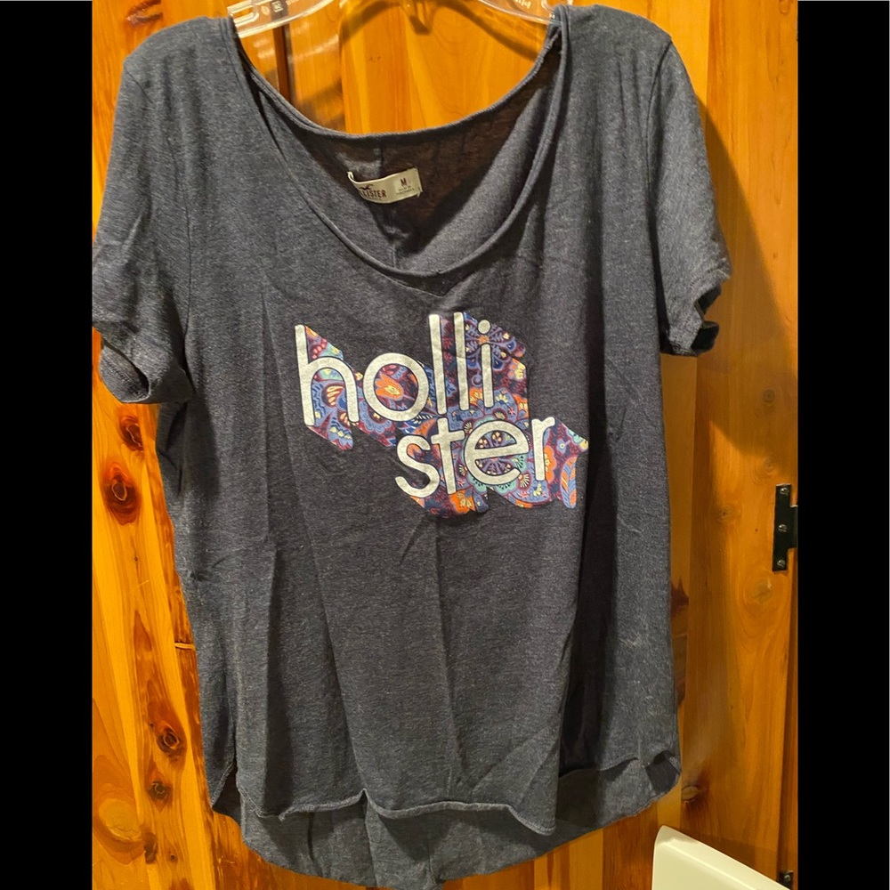 Grey Blue Hollister Tshirt Size M